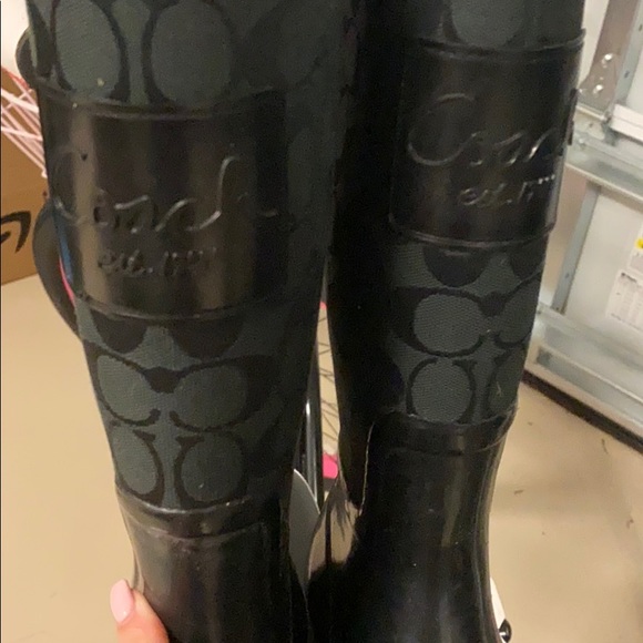 Coach Rain Boots - Gently Used - Picture 1 of 6